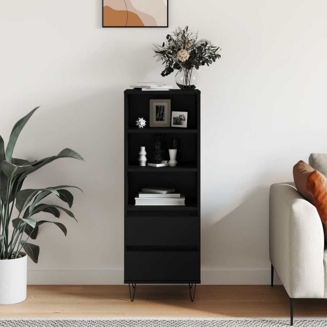 Hochschrank mit den Massen 40 x 36 x 110 cm in Schwarz