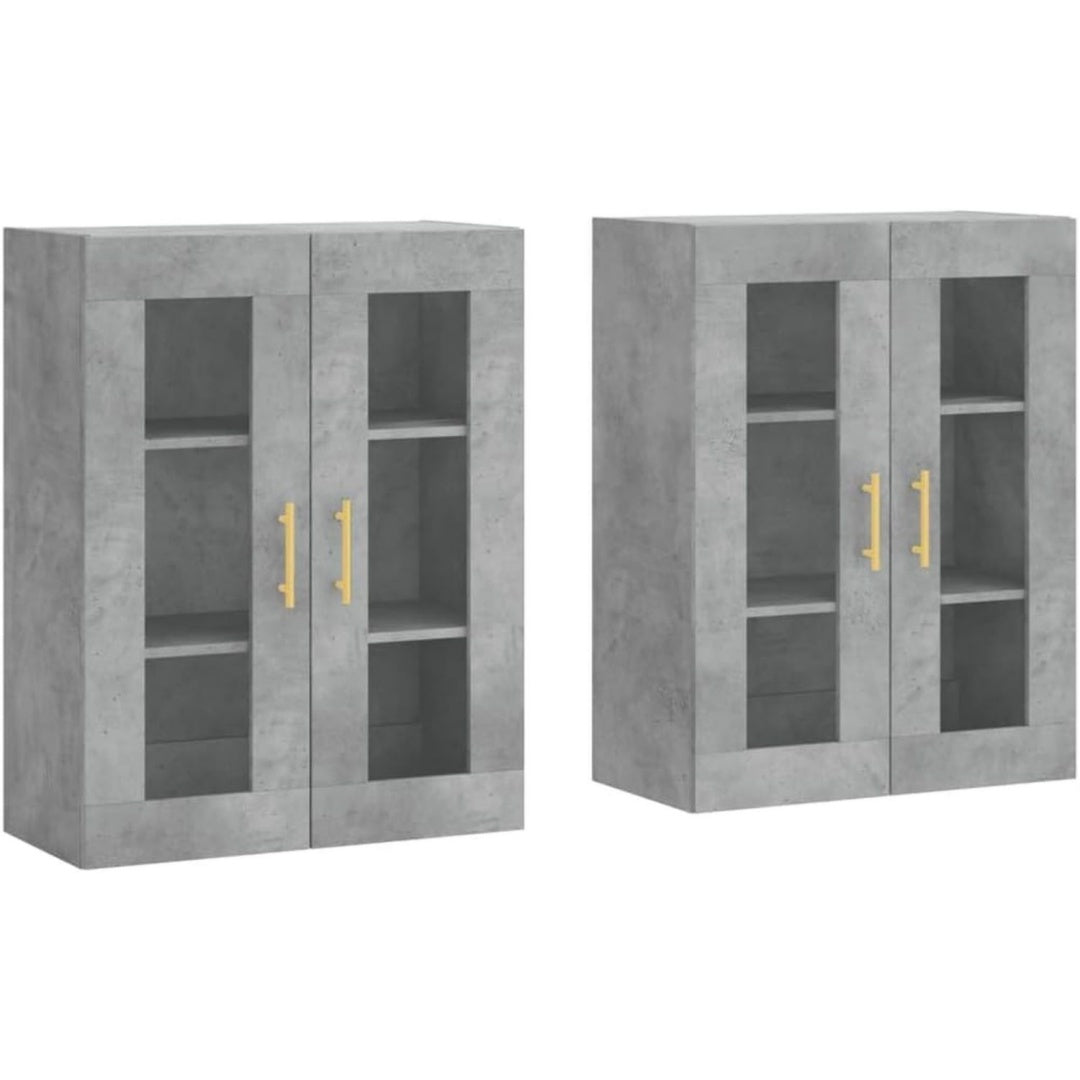 Wandschrank in Grau mit Wandmontage