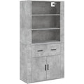 Hochschrank mit den Massen 80 x 33 x 150 cm in Grau