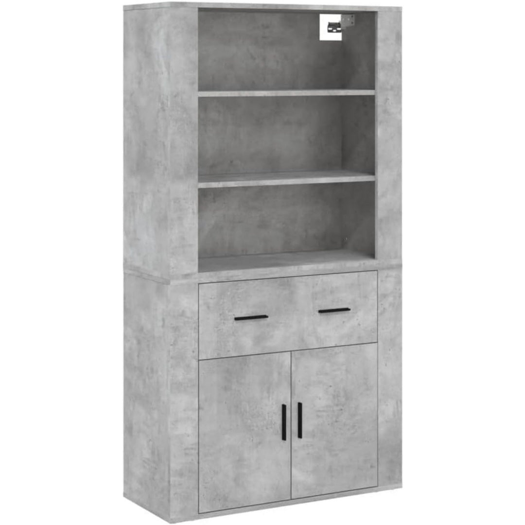 Hochschrank mit den Massen 80 x 33 x 150 cm in Grau