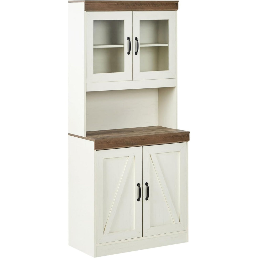 Sideboard in Weiss und Hellbraun