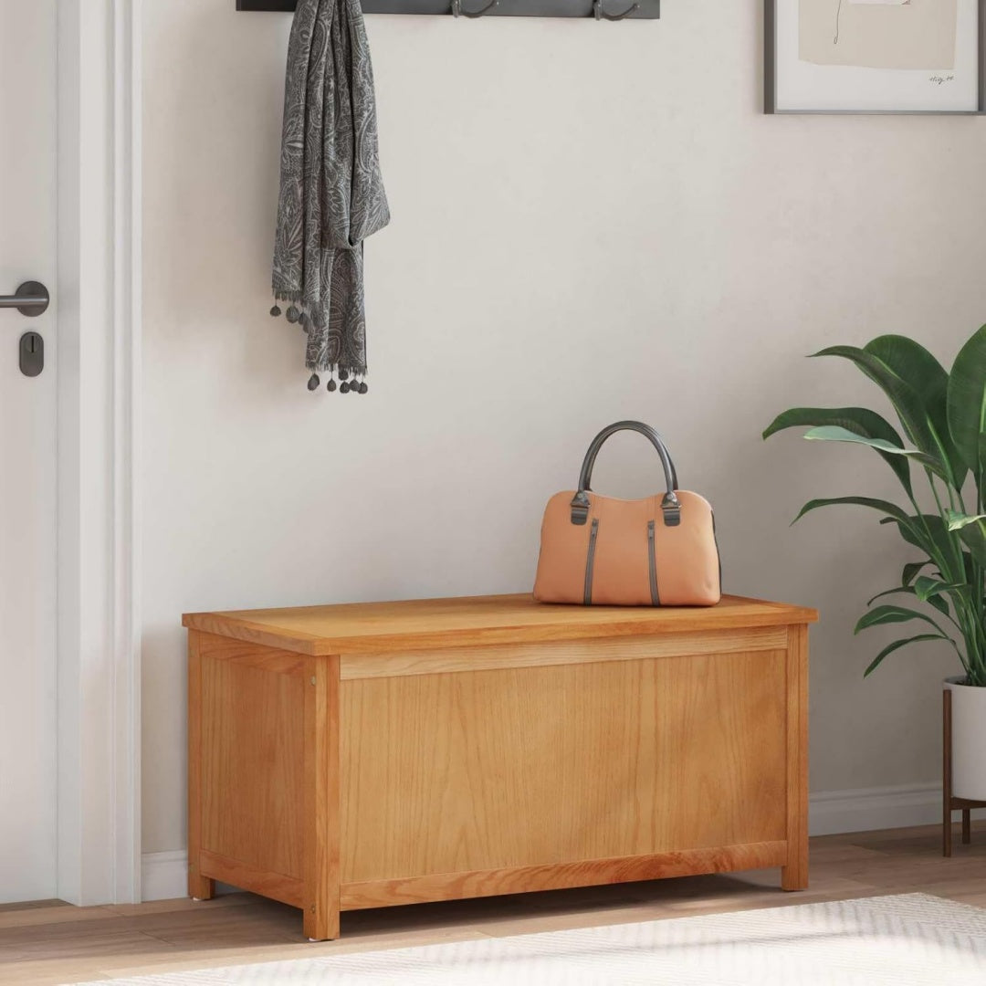 Das Sideboard misst 90 x 45 x 45 cm in Eichenbraun