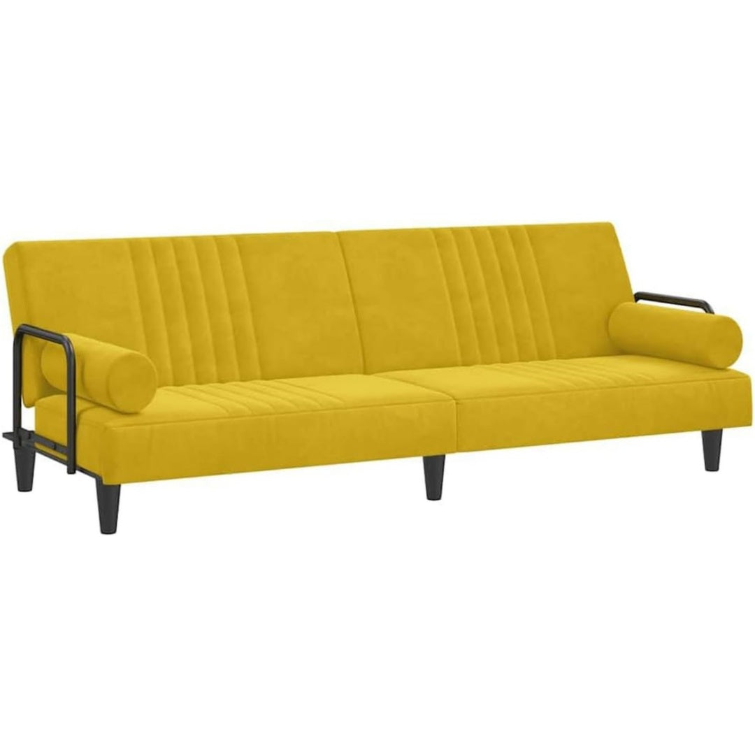 Armlehnen und eine verstellbare Rueckenlehne an dem Sofa