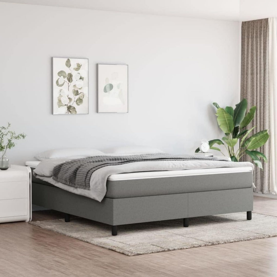 Boxspringbett mit den Massen 160 x 200 cm in Dunkelgrau