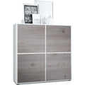 Hochschrank mit grifflosen Fronten und matten Oberflaechen