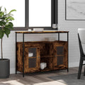 Das Sideboard misst 100 x 35 x 80 cm in Eichenbraun