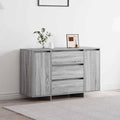 Sideboard mit den Massen 120 x 41 x 75 cm in Eichenbraun und Grau
