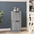 Sideboard mit den Massen 30 x 30 x 70 cm in Eichenbraun und Grau