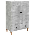 Das Sideboard vereint Reliefstrukturen mit 2 Tueren