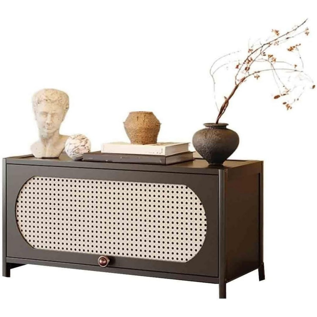 Schubladen praegen das Sideboard aus Rattan