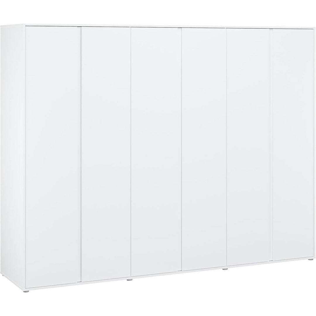Kleiderschrank in Weiss mit geschlossenem Stauraum