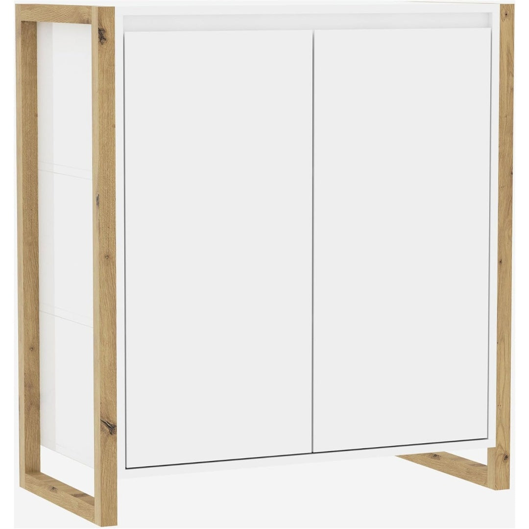 Das Sideboard nimmt mit 88 x 80 x 40 cm Gestalt an